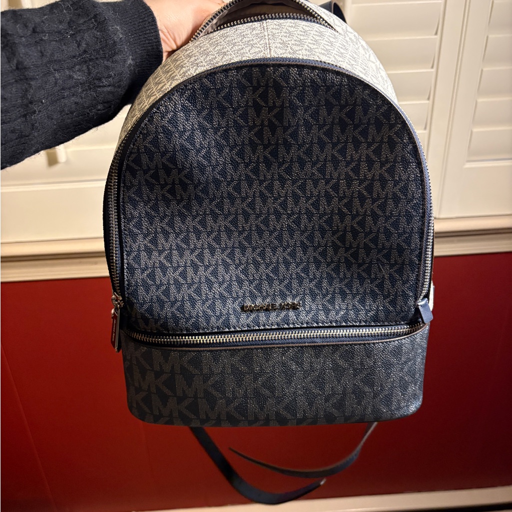 Nwt Michael Kors Navy And Gray Backpack